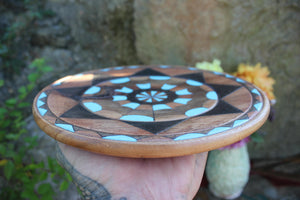 Ceremonial Red Elm Wood Altar Platter